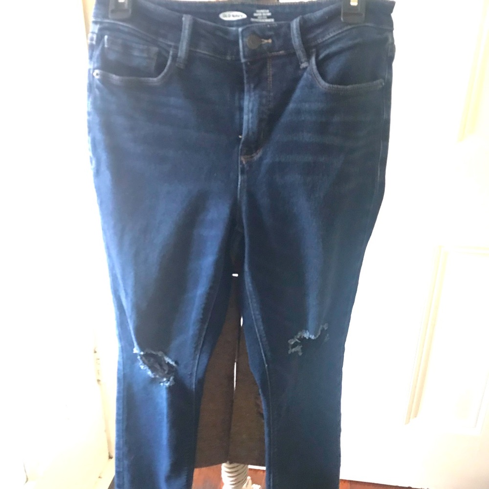 Old Navy Distressed at the Knee Jeans